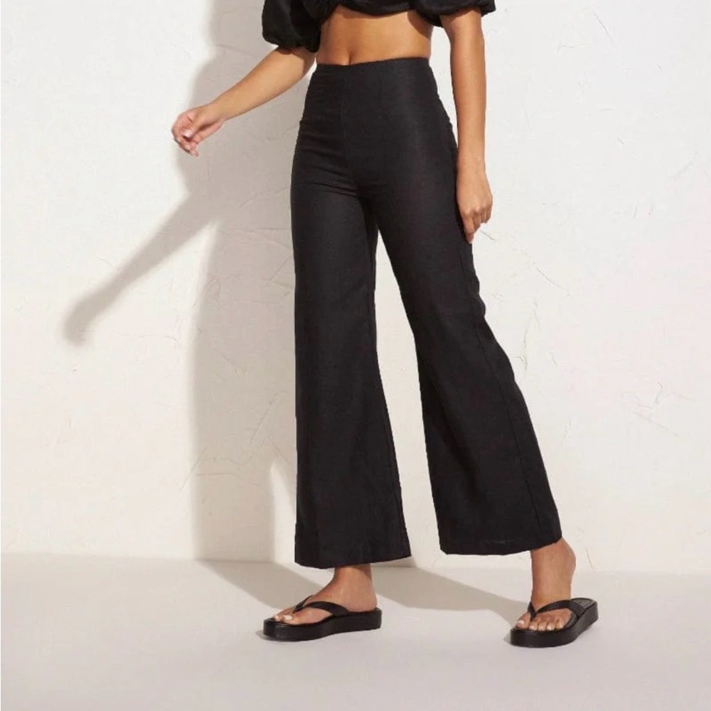 Faithfull the Brand Black Wide-Leg ottavio Pants
